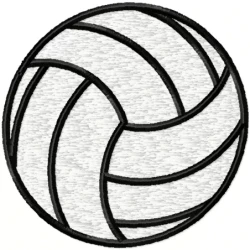 2X2 Filled Volleyball Embroidery Design