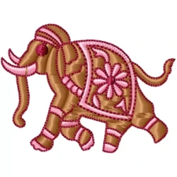 2x2 Indian Marriage Elephant Embroidery Design
