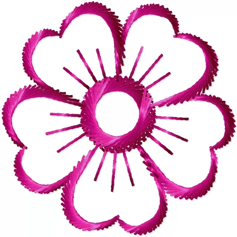 2X2 Outline Embroidery Flower Pattern Design 2X2 Outline Embroidery Flower Pattern Design