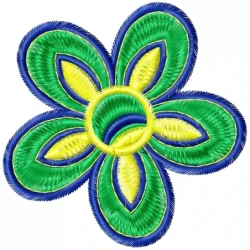 5X5 Flower Embroidery Design For Dinning Towels