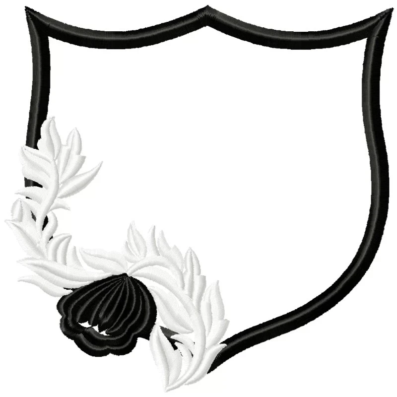 5x7 Black Frame Outline With Floral Embroidery 5x7 Black Frame Outline With Floral Embroidery
