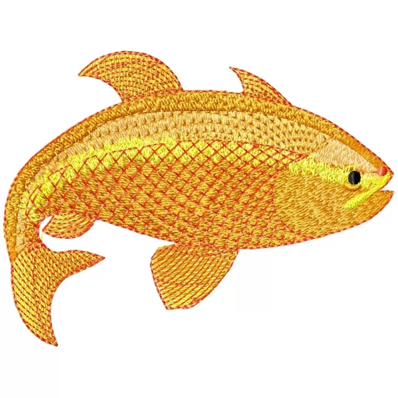5X7 Golden Fish Machine Embroidery Design 5X7 Golden Fish Machine Embroidery Design