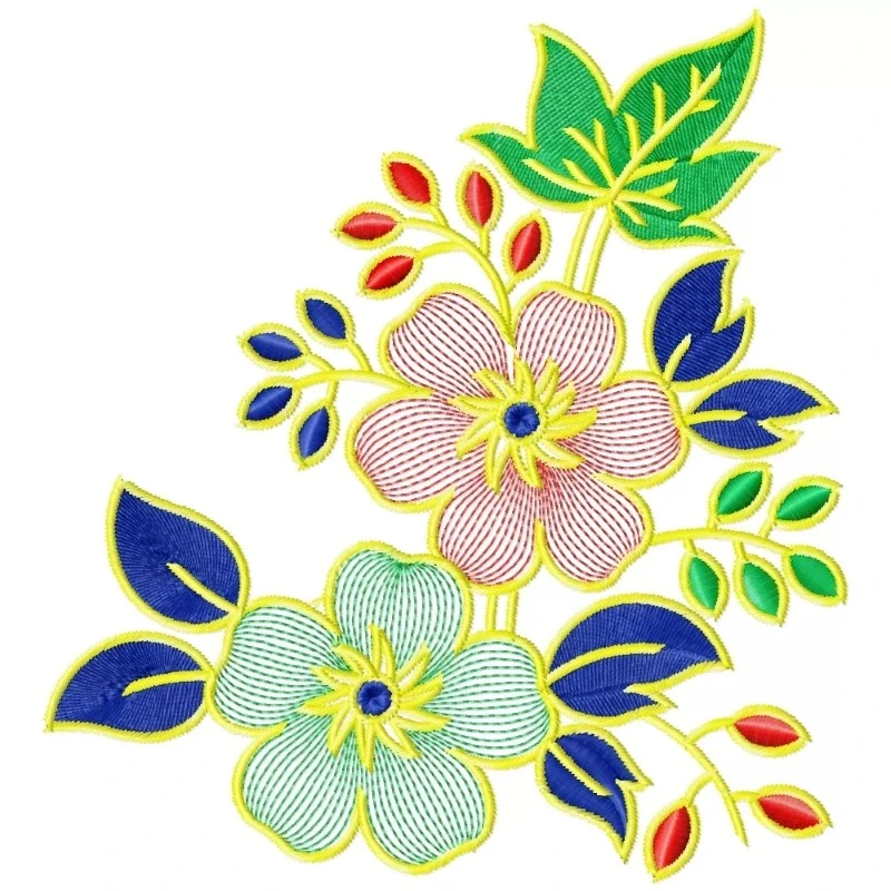 8X8 Hibiscus Large Floral Machine Embroidery 8X8 Hibiscus Large Floral Machine Embroidery