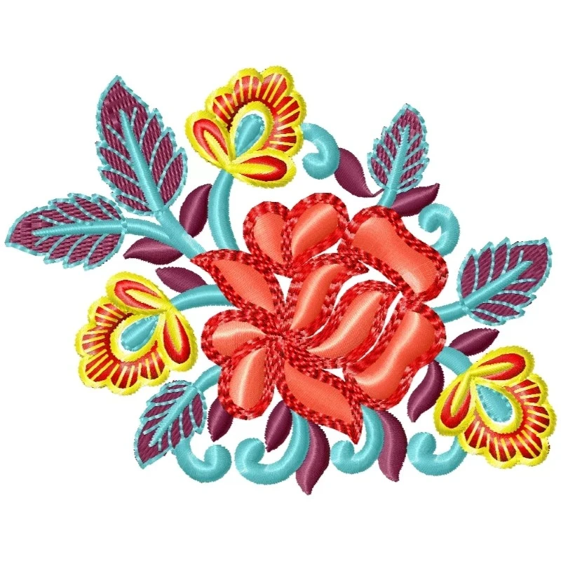 Abstract Flower Embroidery Design Pattern From India Abstract Flower Embroidery Design Pattern From India