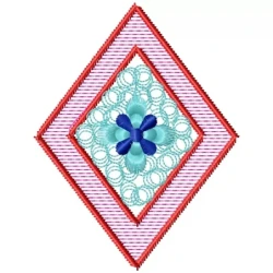 Abstract Flower Shape Embroidery Design