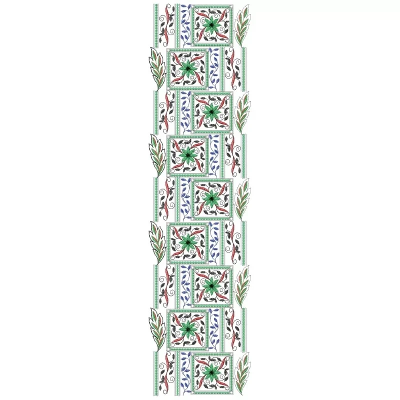 Allover Block Embroidery Pattern Design