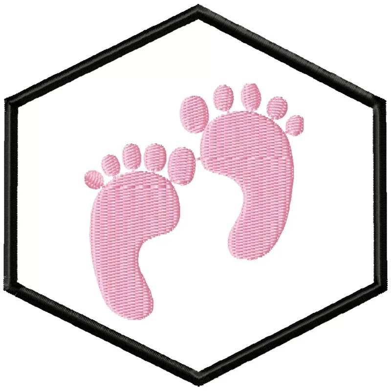 Baby Foot Embroidery Design