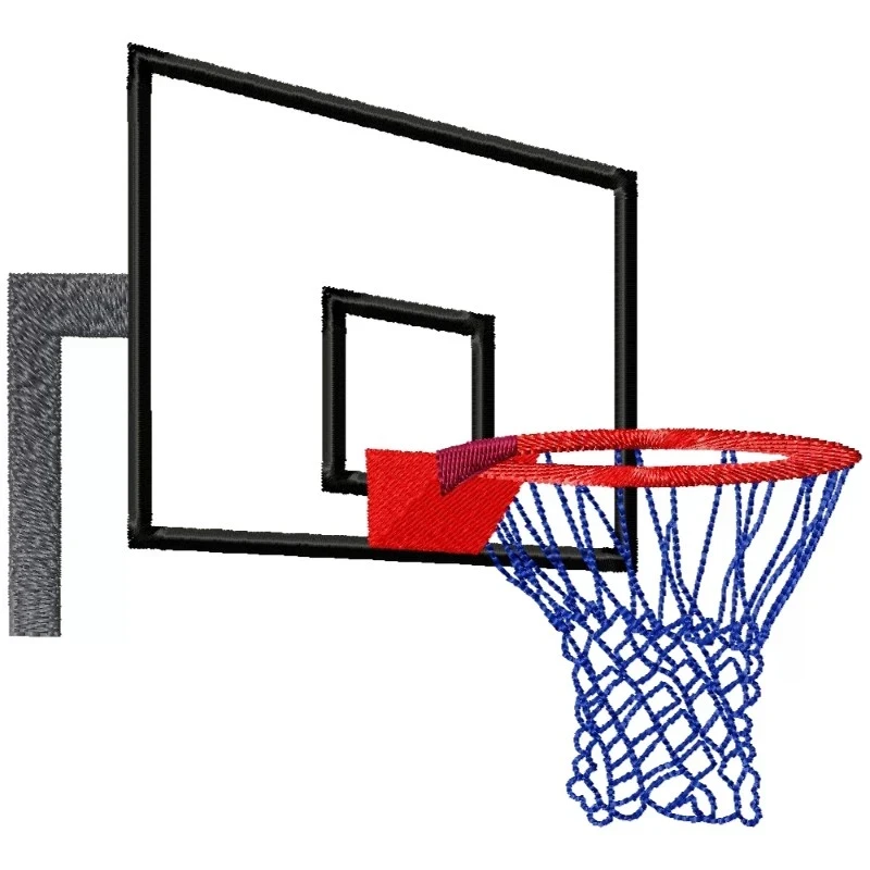 BackBoard of Basketball Embroidery Design BackBoard of Basketball Embroidery Design