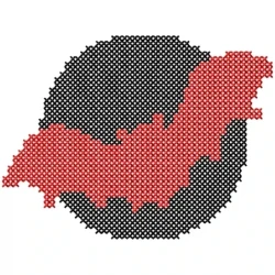 Bat Halloween Cross Stiches Design