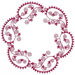 Beautiful Circle Floral For Pillow Cover