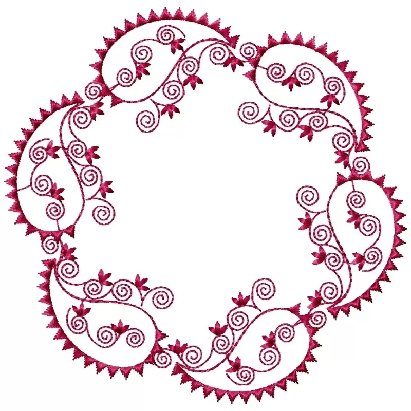 Beautiful Circle Floral For Pillow Cover