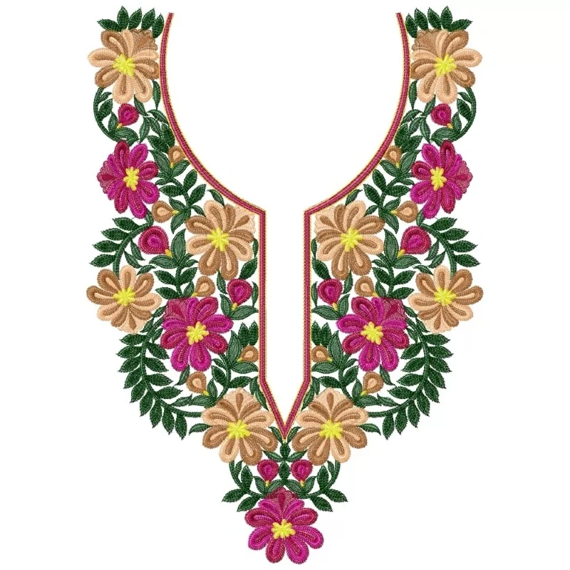 Beautiful Indian And Colorful Embroidery Neckline Design Beautiful Indian And Colorful Embroidery Neckline Design