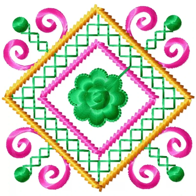 Beautiful Motif Filled Shape Embroidery Design Beautiful Motif Filled Shape Embroidery Design