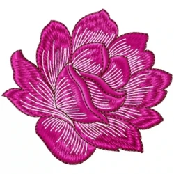 Beautiful Rose Flower Embroidery Pattern