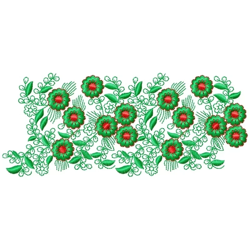 Big Super Flower Embroidery Border Design Big Super Flower Embroidery Border Design