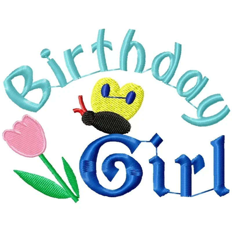 Birthday Girl Quote Embroidery Design_Embroideryshristi