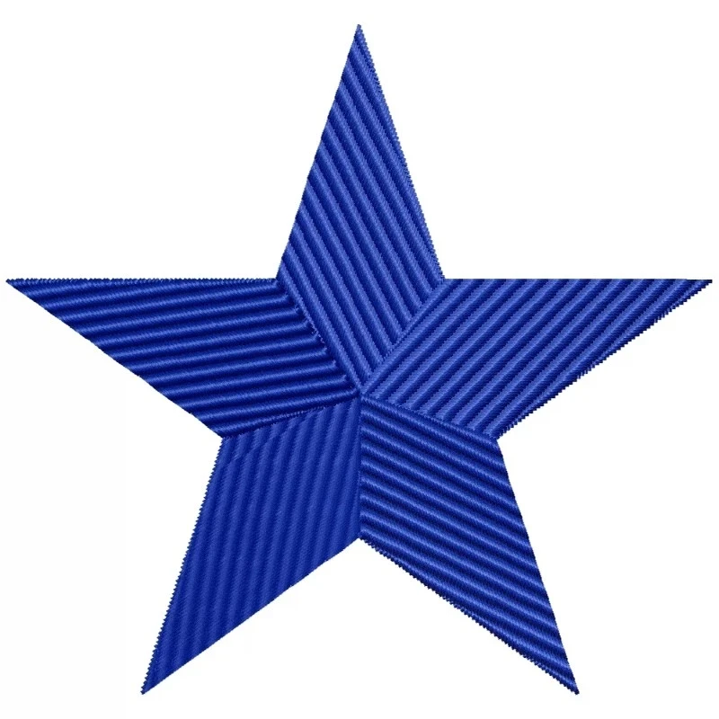 Blue Star Machine Embroidery Design