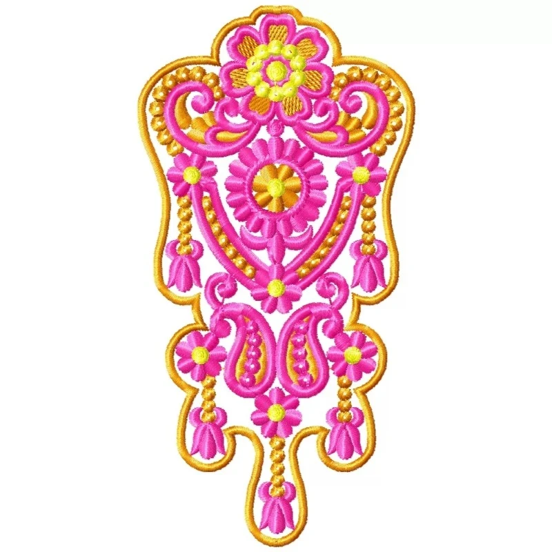 Bridal Indian Machine Embroidery Butta Design
