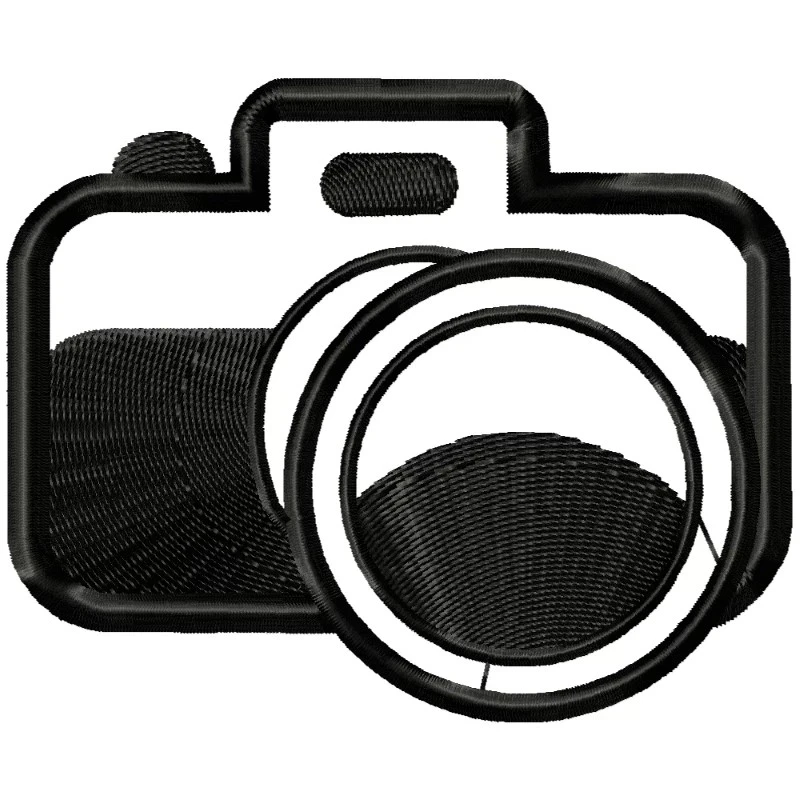 Camera Silhouette Embroidery Design_EmbroideryShristi