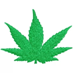 Cannabis Leaf Embroidery Design