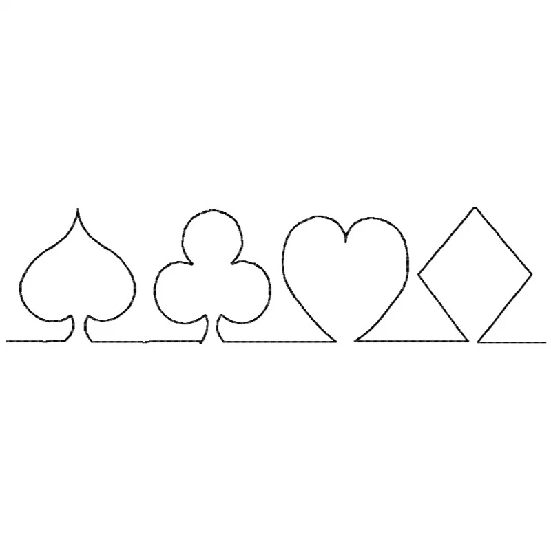 Cards Outline Continous Borders Cards Outline Continous Borders