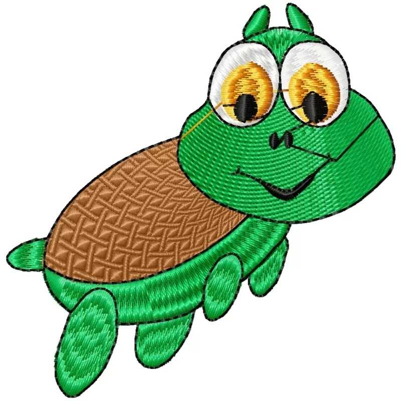 Cartoon Turtle Machine Embroidery Design