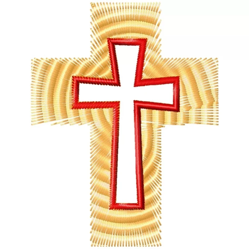 Christian Cross Machine Embroidery