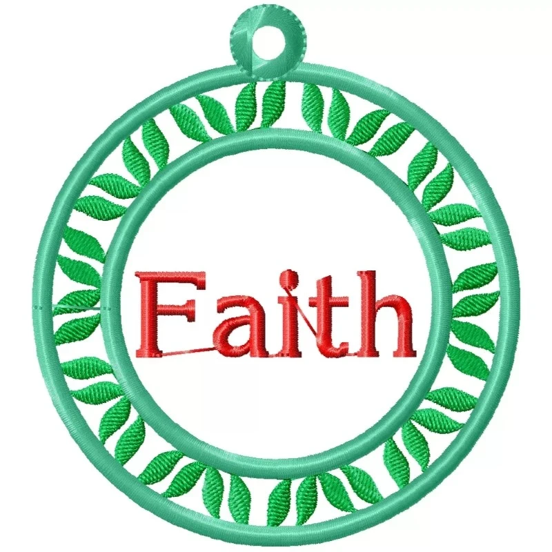 Christmas Faith Quote Machine Embroidery