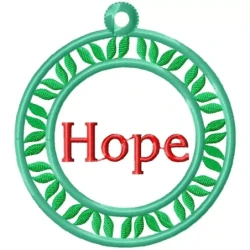 Christmas Hope Quote Machine Embroidery