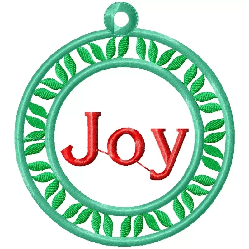 Christmas Joy Quote Machine Embroidery Design