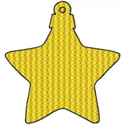 Christmas Ornaments Star With Eyelet Embroidery Design