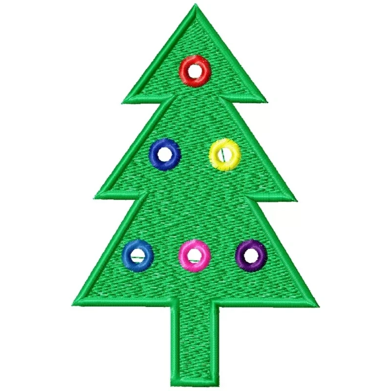 Christmas Tree Filled With Fusion Embroidery Christmas Tree Filled With Fusion Embroidery