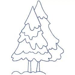 Christmas Trees Machine Embroidery Design