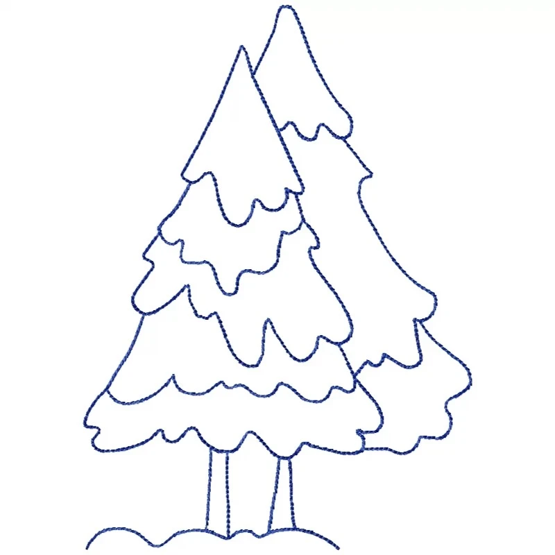 Christmas Trees Machine Embroidery Design Christmas Trees Machine Embroidery Design