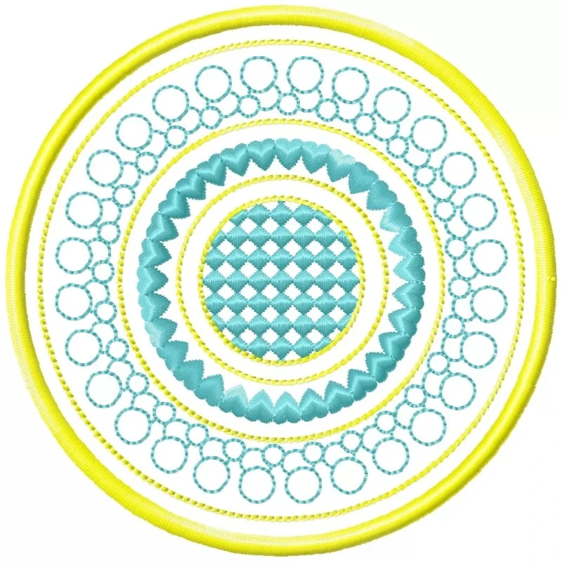 Coaster Circle Filled With Mitif Embroidery4x4 Coaster Circle Filled With Mitif Embroidery4x4