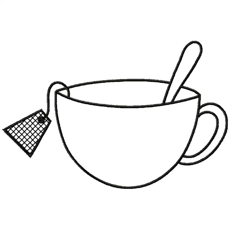 Coffee Cup Embroidery Design Coffee Cup Embroidery Design