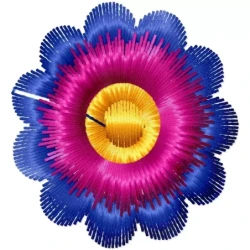 Color Bended Flower Machine Embroidery Design