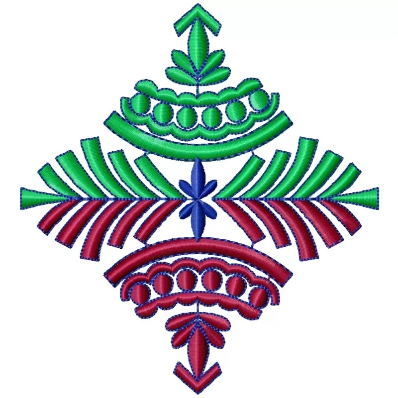 Colorful Abstract Leaves Embroidery Design Colorful Abstract Leaves Embroidery Design