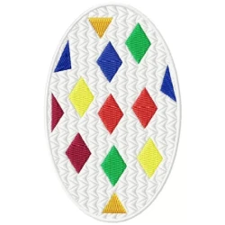 Colorful Easter Egg Embroidery Design