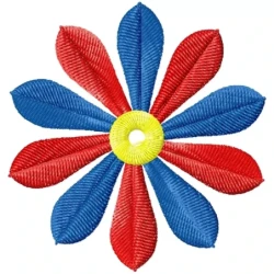 Colorful Free Flower Embroidery Design For Your Clutch