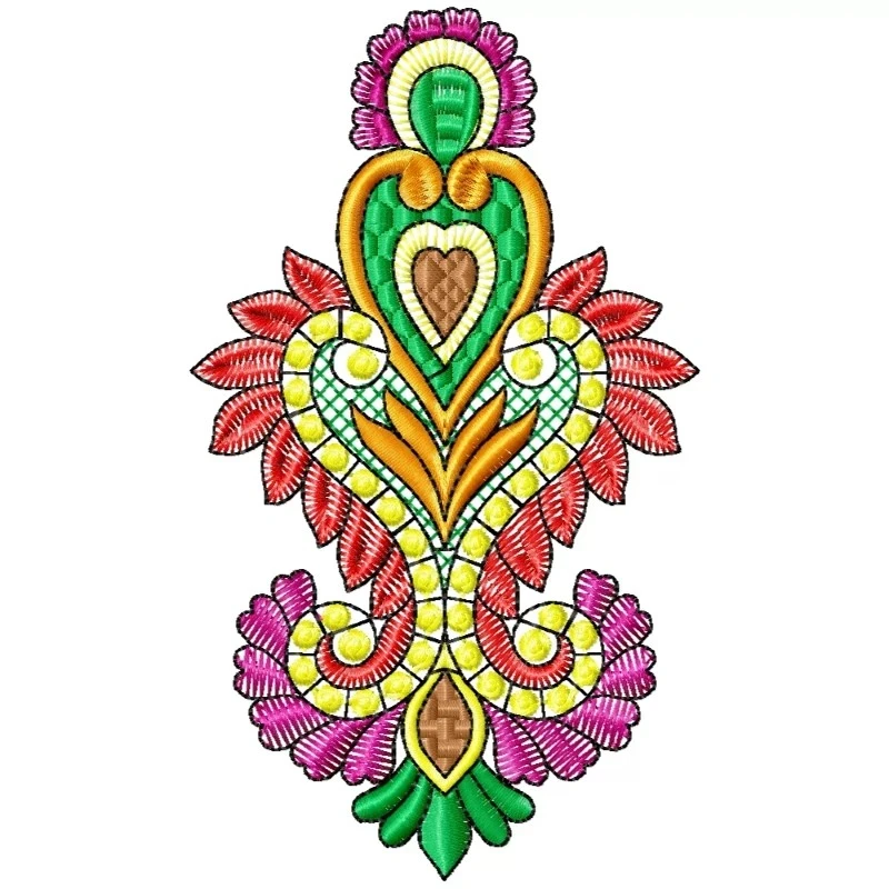 Colorful Indian Butta Embroidery Design For Machine Colorful Indian Butta Embroidery Design For Machine