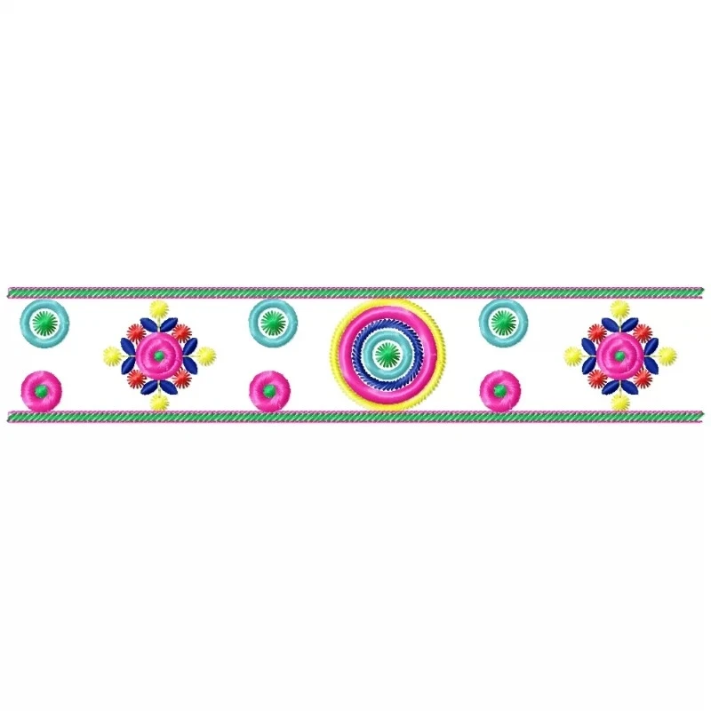 Colorful Indian Embroidery Border Design Colorful Indian Embroidery Border Design