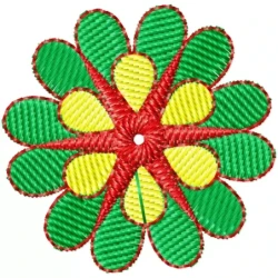 Colorful Indian Floral Embroidery Design Pattern