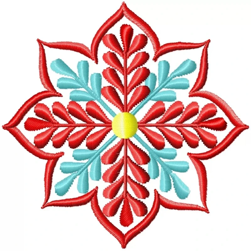 Colorful Leaves Floral Embroidery Design Colorful Leaves Floral Embroidery Design