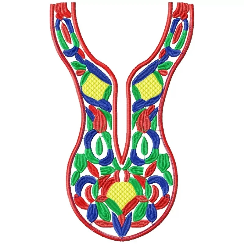 Colorful Mango Emboridery Neckline Design Colorful Mango Emboridery Neckline Design