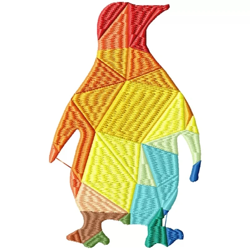 Colorful Penguin Embroidery Design Colorful Penguin Embroidery Design