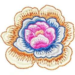 Colorful Rose Embroidery Design