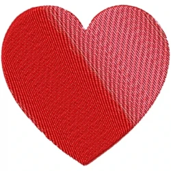 Colorful Shaded Heart Embroidery Design