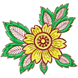 Colourful Indian Floral Embroidery Design