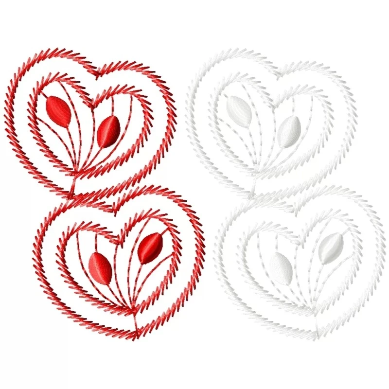 Continous Hearts Seamelss Embroidery Design Continous Hearts Seamelss Embroidery Design
